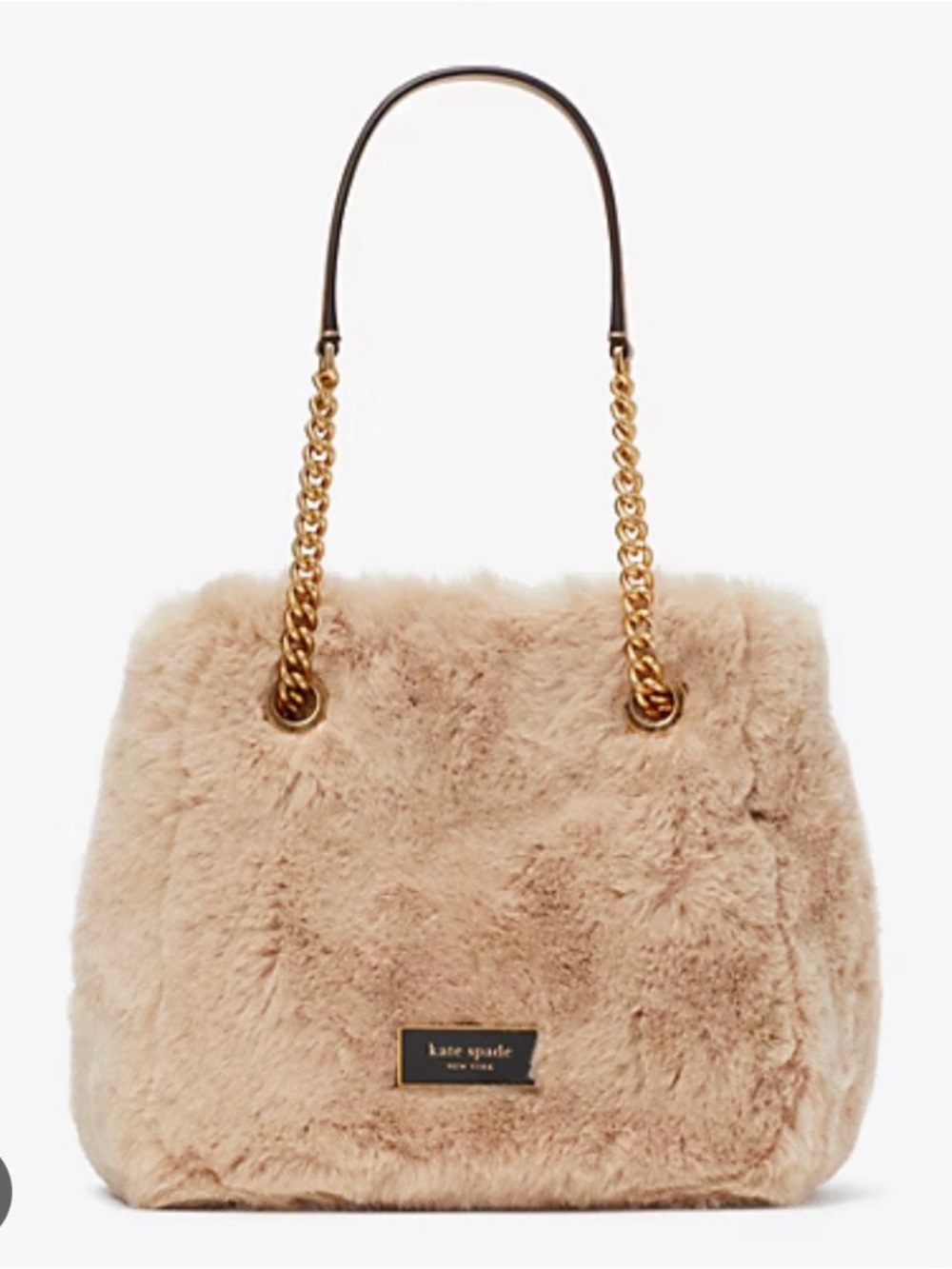 Kate Spade Cleo Faux Fur Small Chain Bucket Bag